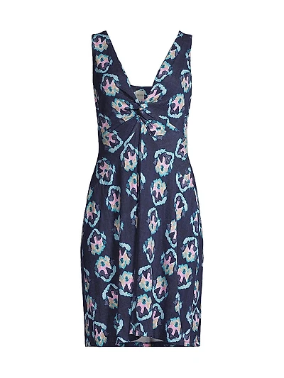 Ocean Batik Geometric Minidress