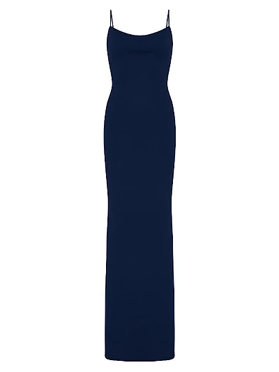 Jersey Cowl-Back Gown