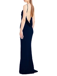 Jersey Cowl-Back Gown