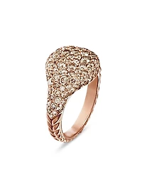 Chevron Pinky Ring 18K Rose Gold