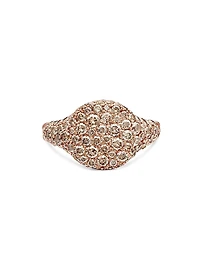 Chevron Pinky Ring 18K Rose Gold
