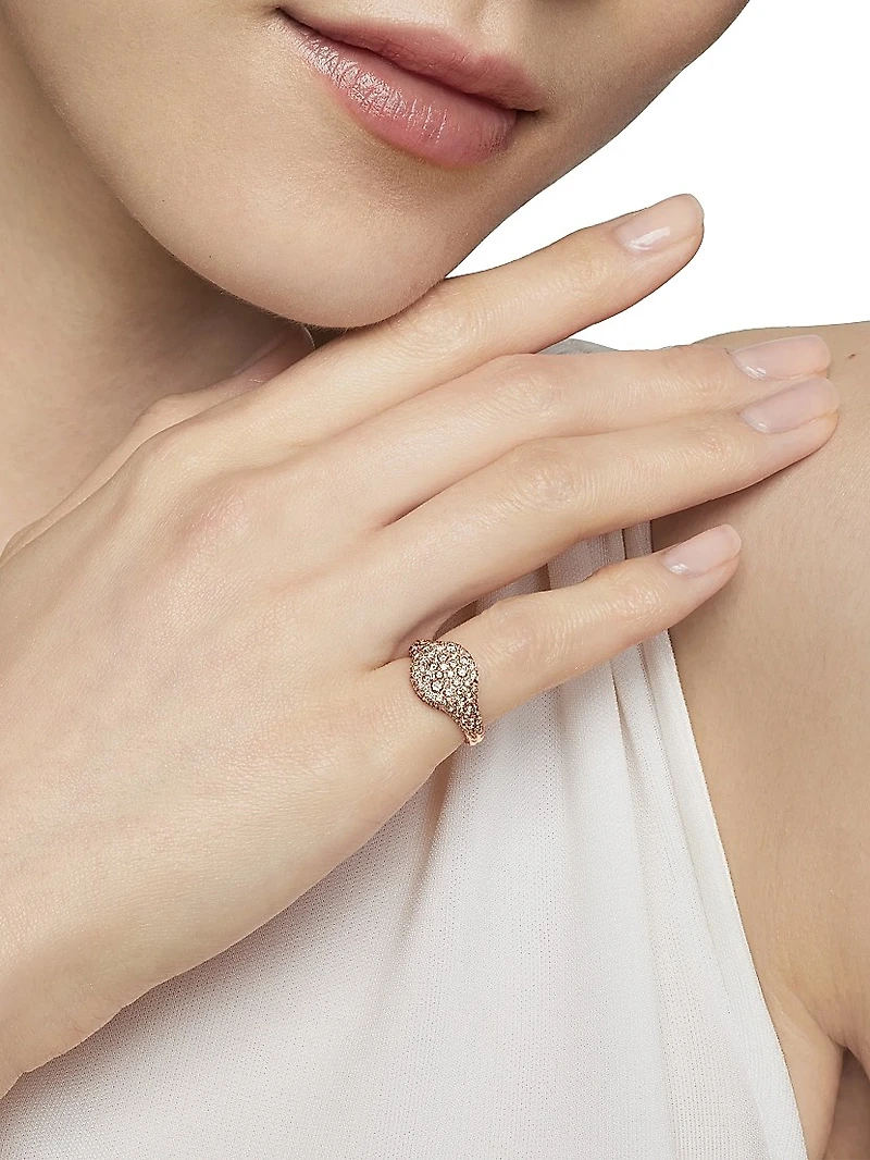 Chevron Pinky Ring 18K Rose Gold