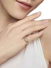 Chevron Pinky Ring 18K Rose Gold