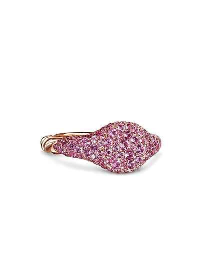 Petite Pavé Pinky Ring 18K Rose Gold