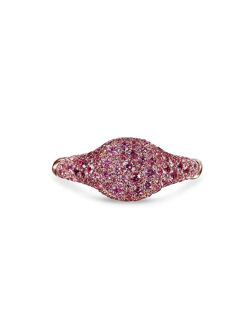 Petite Pavé Pinky Ring 18K Rose Gold