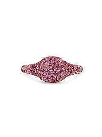 Petite Pavé Pinky Ring 18K Rose Gold