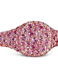Petite Pavé Pinky Ring 18K Rose Gold