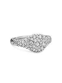 Petite Pavé Pinky Ring 18K White Gold