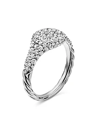 Petite Pavé Pinky Ring 18K White Gold