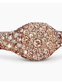 Petite Pavé Pinky Ring in 18K Rose Gold