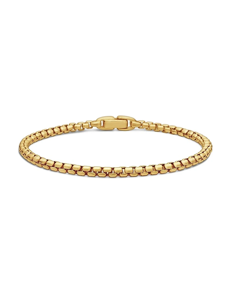 Box Chain Bracelet 18K Yellow Gold 3.4mm