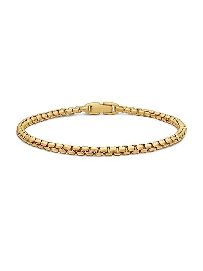 Box Chain Bracelet 18K Yellow Gold 3.4mm