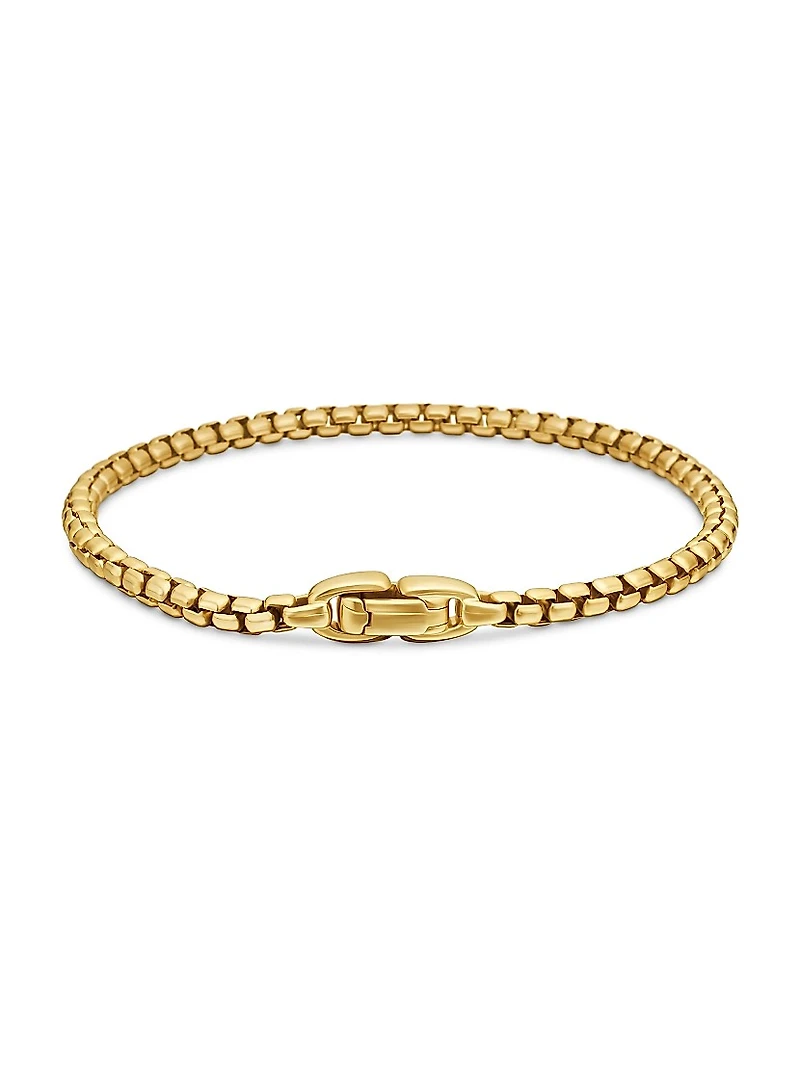 Box Chain Bracelet 18K Yellow Gold 3.4mm