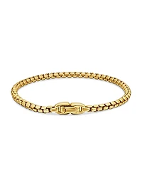 Box Chain Bracelet 18K Yellow Gold 3.4mm