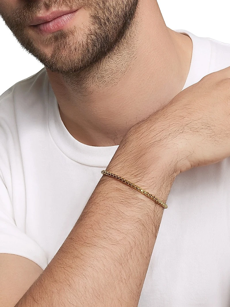 Box Chain Bracelet 18K Yellow Gold 3.4mm