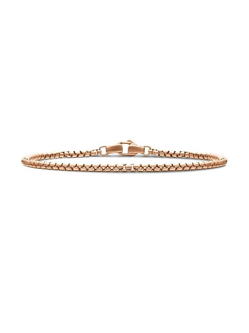 Box Chain Bracelet in 18K Rose Gold