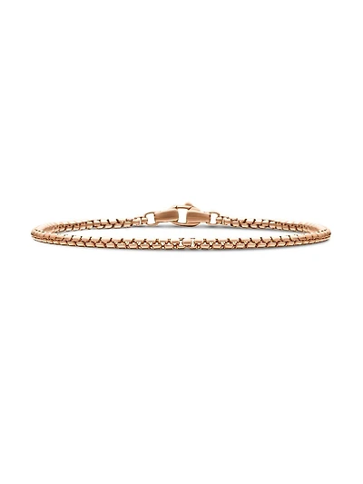 Box Chain Bracelet 18K Rose Gold