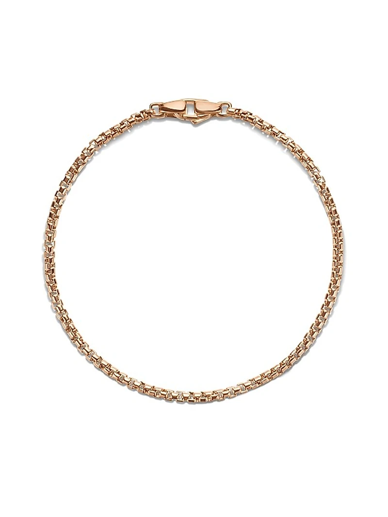 Box Chain Bracelet in 18K Rose Gold