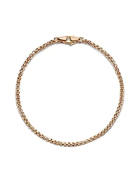 Box Chain Bracelet in 18K Rose Gold