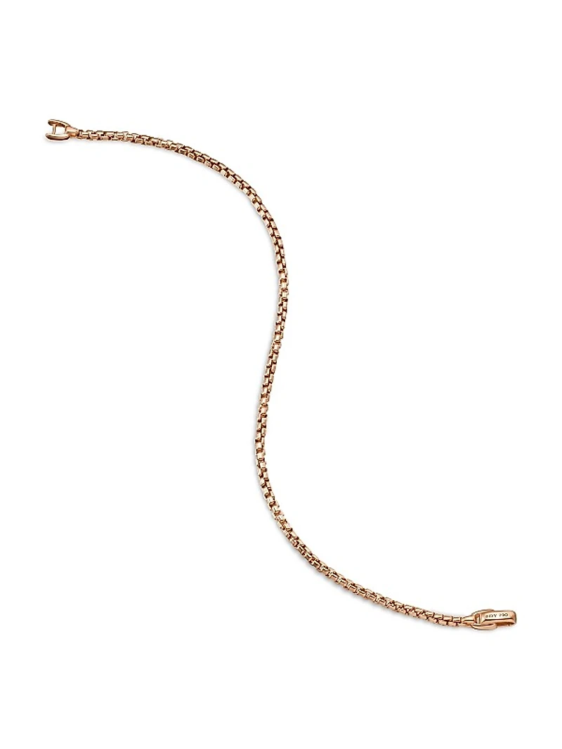 Box Chain Bracelet in 18K Rose Gold