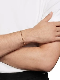 Box Chain Bracelet 18K Rose Gold 3.4mm