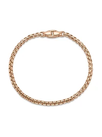 Box Chain Bracelet 18K Rose Gold 3.4mm
