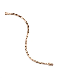 Box Chain Bracelet 18K Rose Gold 3.4mm