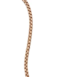 Box Chain Bracelet 18K Rose Gold 3.4mm