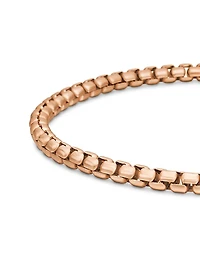 Box Chain Bracelet 18K Rose Gold 3.4mm
