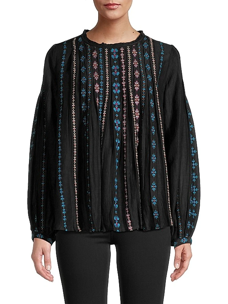 Calico Embroidered Blouse