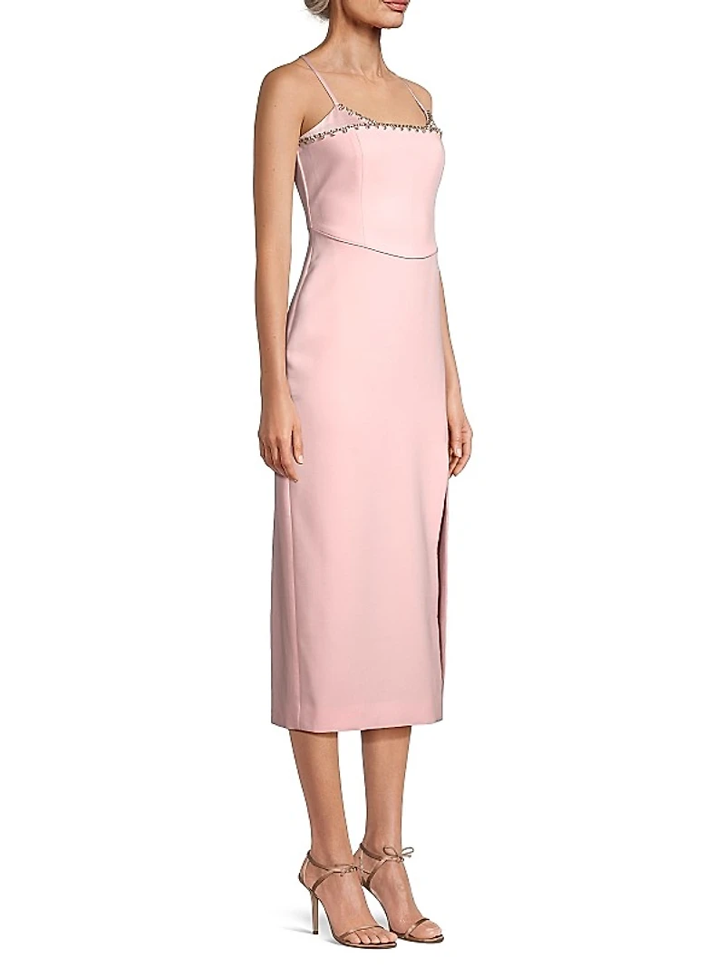 Mauricio Crystal-Embellished Midi-Dress