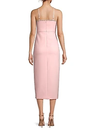 Mauricio Crystal-Embellished Midi-Dress