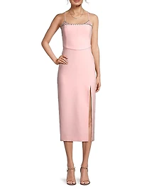 Mauricio Crystal-Embellished Midi-Dress