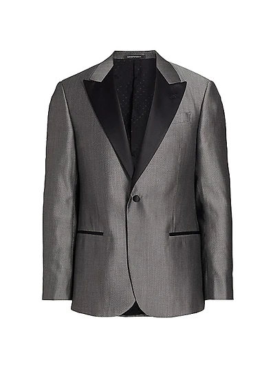 Wool-Blend One-Button Dinner Jacket