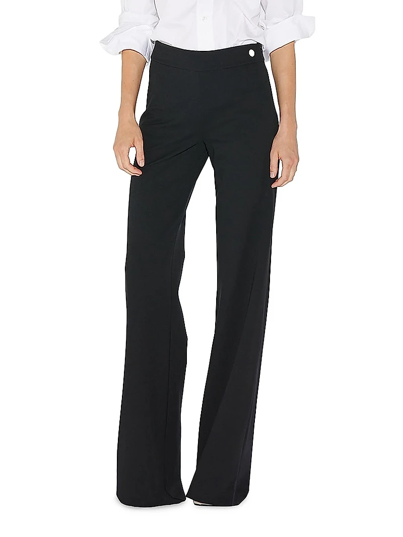 Anouk - Stretch Jersey Wide Leg A-Line Pants