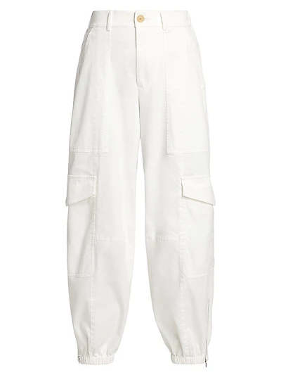 Washed Cotton Twill Cargo Pants