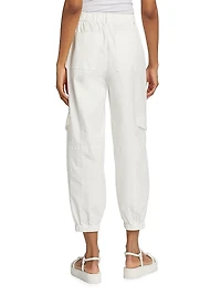 Washed Cotton Twill Cargo Pants