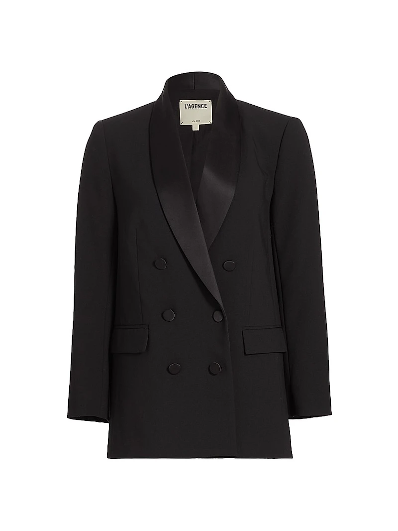 Jayda Double-Breasted Ponte Blazer