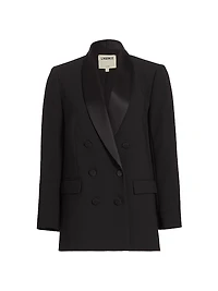Jayda Double-Breasted Ponte Blazer