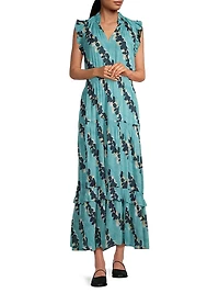 Rolling Reef Ruffled Midi-Dress