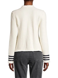 Fringe Knit Cotton-Blend Jacket