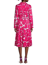 Plus Size Jessie FLoral Cotton Tie-Waist Dress