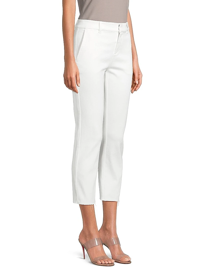 Straight-Leg Ankle Denim Trousers