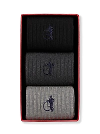 Simply Sartorial 3-Pack Rib-Knit Sock Gift Box