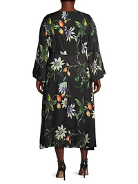 Lucrezia Floral Silk Midi-Dress