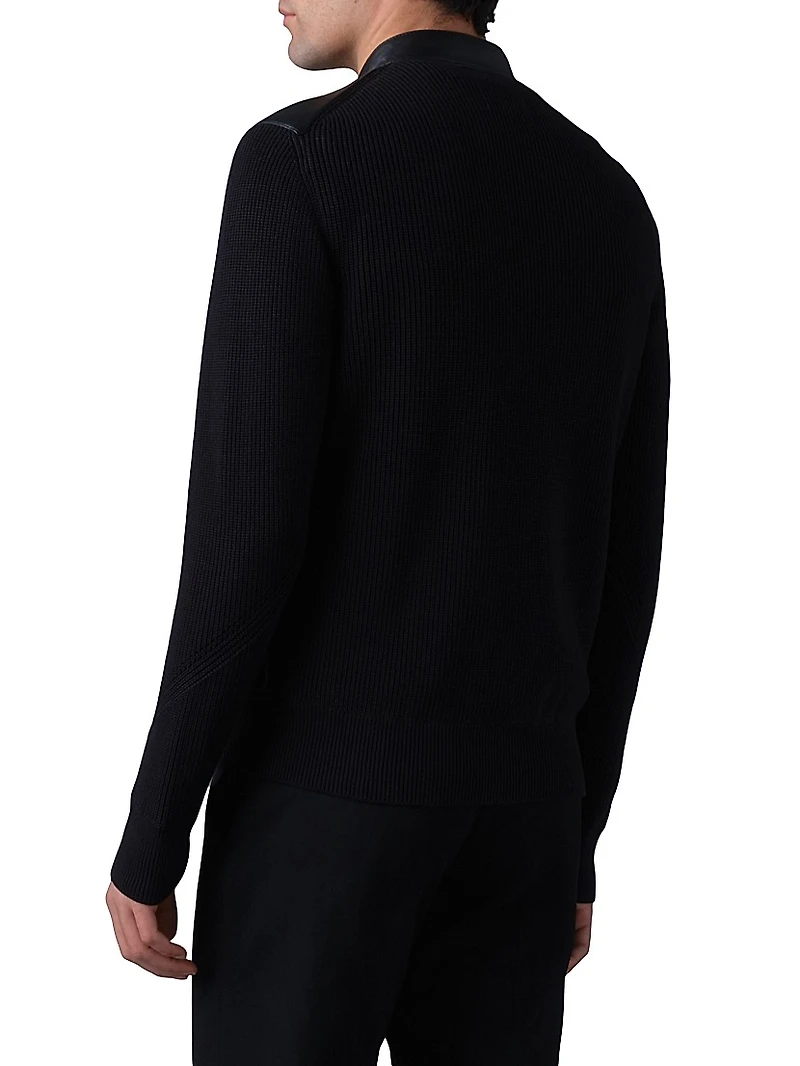 Dominic Knit Mixed-Media Jacket