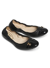 Dee Cinturino Leather Ballerina Flats