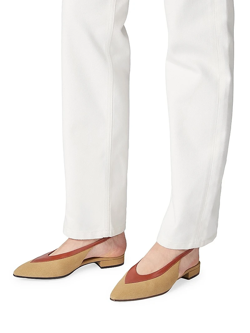 Rebecca Colorblocked Slingback Flats
