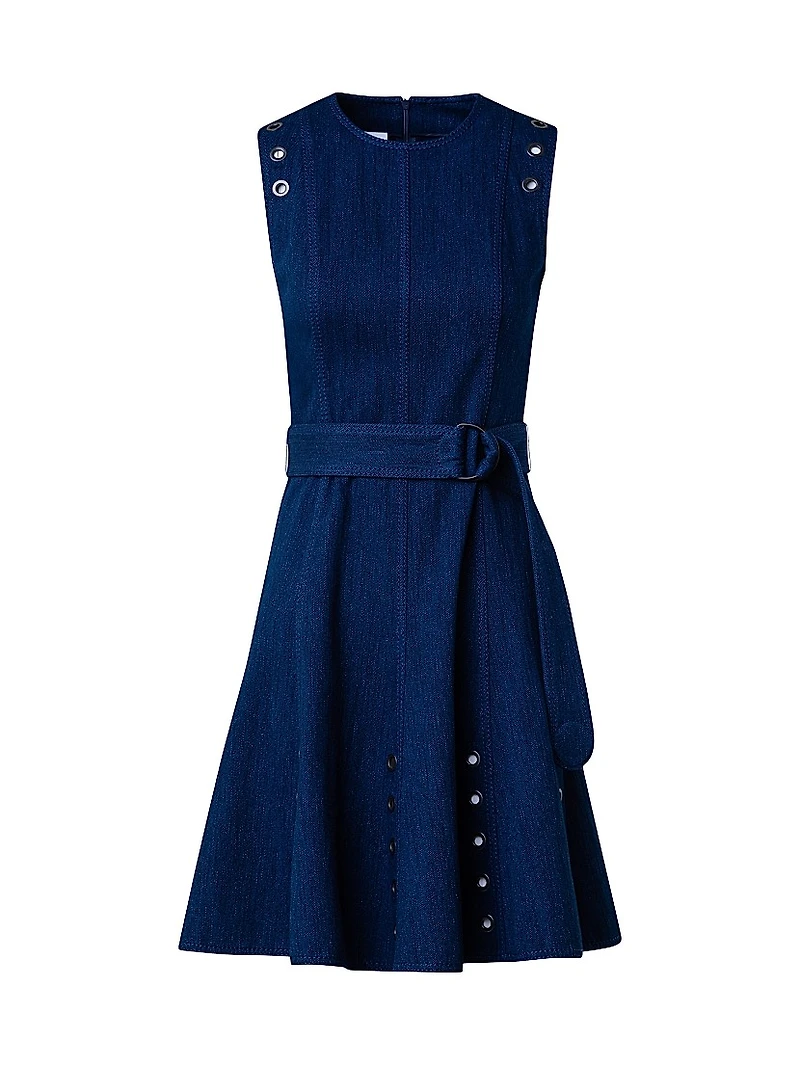 Eyelet A-Line Minidress