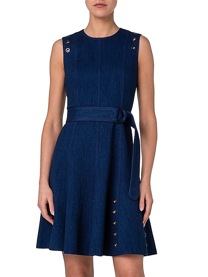 Eyelet A-Line Minidress